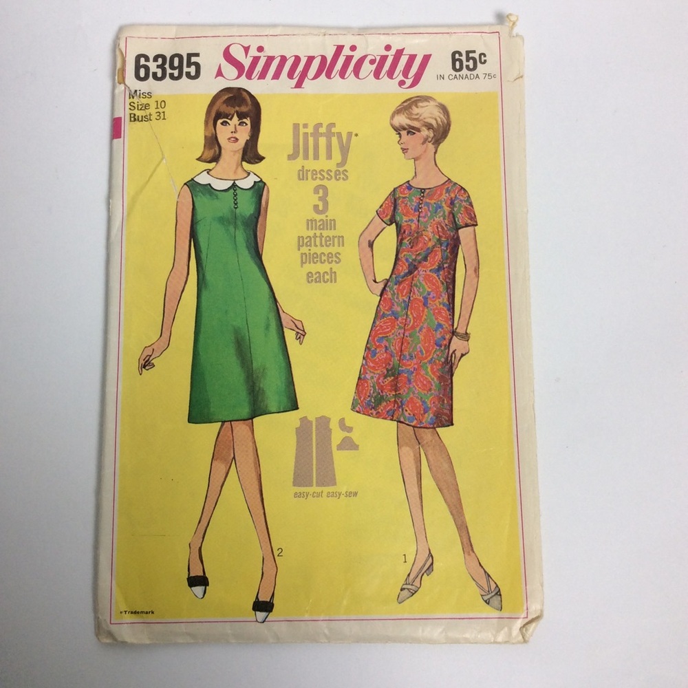 Simplicity VTG Sewing Pattern Women’s Dress #6395